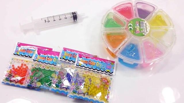 DIY Orbeez Syringe How To Make Colors Orbeez Glue Slime Water Balloon Learn Colors Galaxy Slime