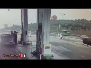 Büyükçekmece'de helikopteri düşme anı kamerada