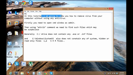 How to check and remove virus from your computer without using any antivirus