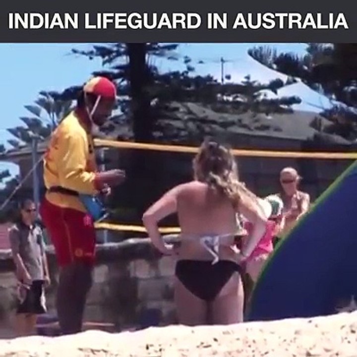 indian lifeguard in australia funny video