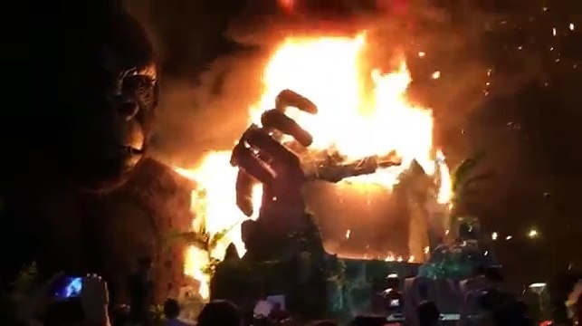 Un important incendie lors d'avant première de KONG SKULL ISLAND
