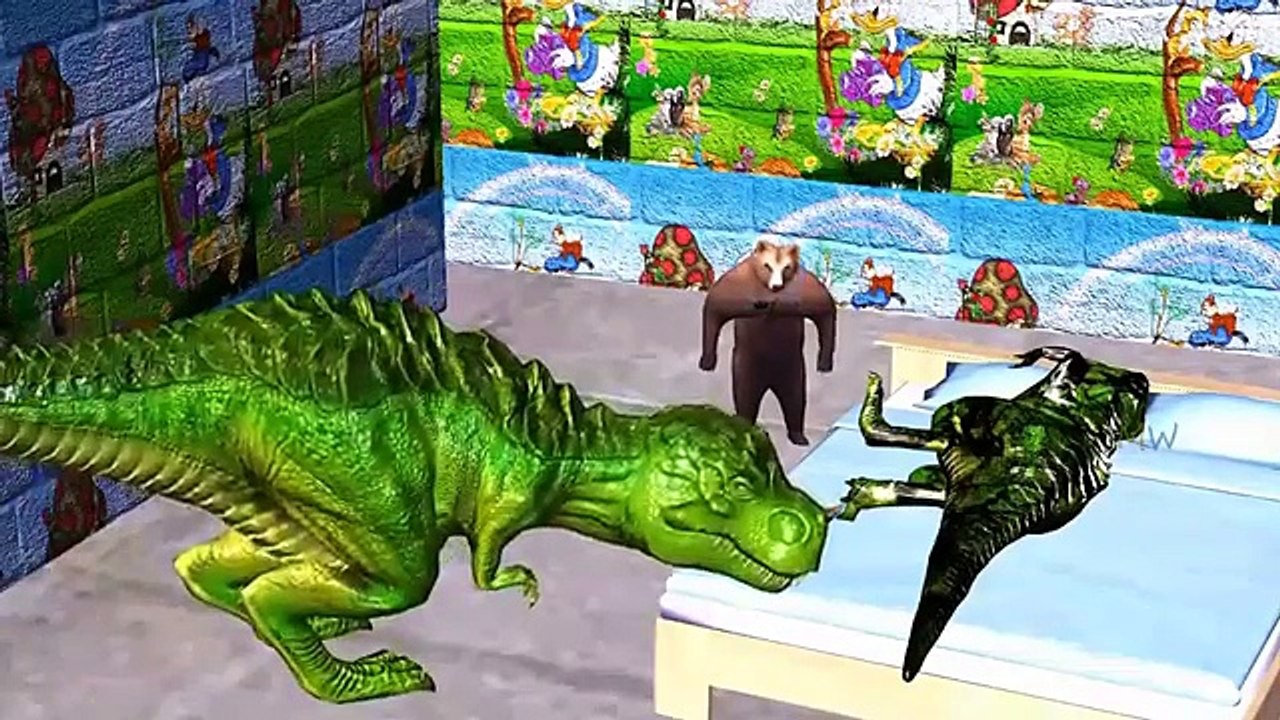 Colors Dinosaurs Vs Elephant Lion Tiger Evil Action Fight Movies For Kids Cartoon Gorilla