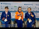 Women's 50m backstroke S4 | Victory Ceremony | 2014 IPC Swimming European Championships