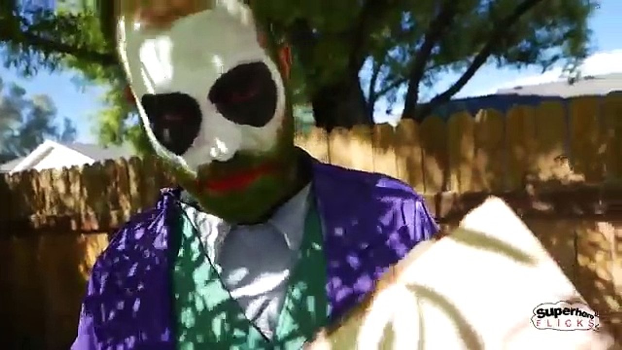 Bearded Joker and Little Joker Girl vs Groot - Guardians of the Galaxy | Real Life Superhe