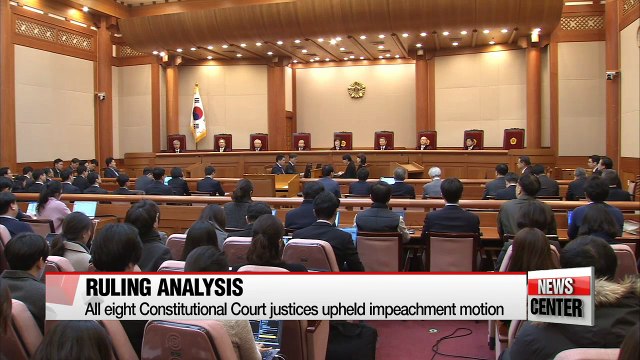 Constitutional Court upholds President Park Geun-hye's impeachment