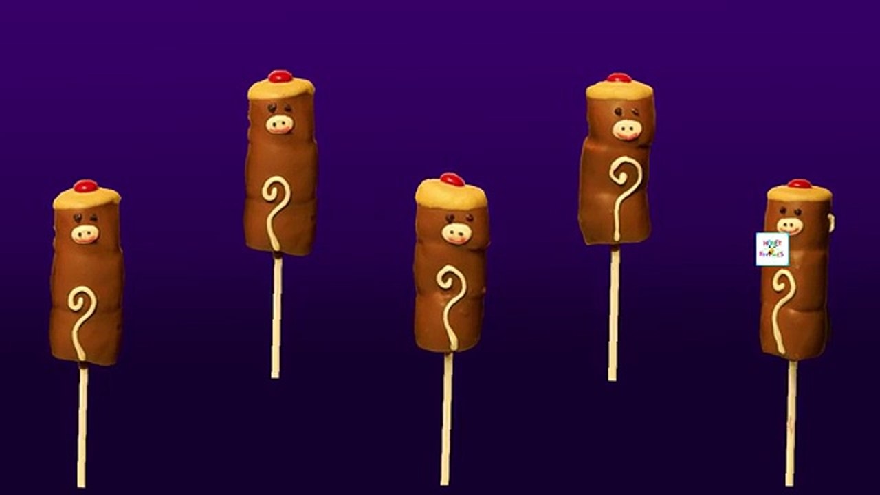 Monkey Lollipop Finger Family Nursery Rhyme - CakePop Lollipop Daddy Finger Song