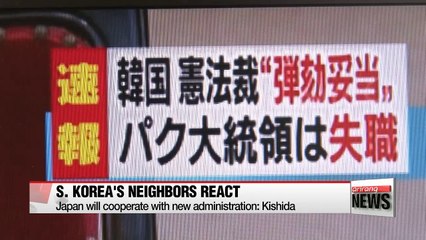 Japan and China respond to impeachment verdict