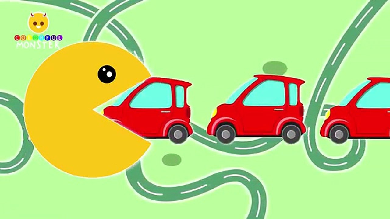 Learn Colors with Pacman - Colors for Kids to Learn - Cars for Kids - Learning Videos for Toddlers