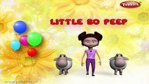 Little Bo Peep | Nursery Rhymes With Lyrics | Nursery Poems | 3D Nursery Rhymes For Children