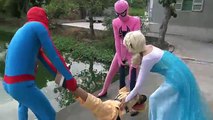 Joker kidnap Spiderman vs Эльза Black Spiderman rescue смешные видео паук су