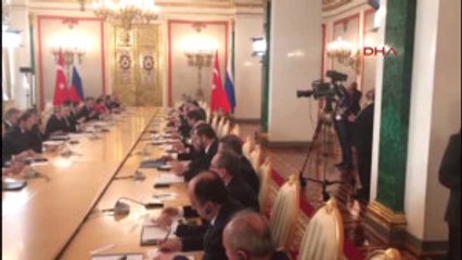 Cumhurbaşkanı Erdoğan ve Putin Ikili Görüşmenin Ardından Heyetlerarası Görüşmeye Geçti