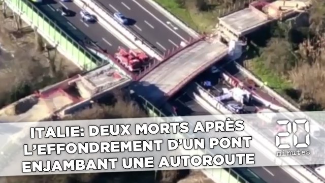 Italie: Deux morts après l'effondrement d'un pont sur une autoroute