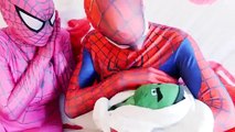 SPIDERMAN VS HULK GROSS TONGUE Frozen Elsa Joker Pink Spidergirl Superheroes in Real L