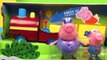 PlayDoh play with Peppa Pig Grandpa Pigs Train Toy with George Pig by DisneyToysReview
