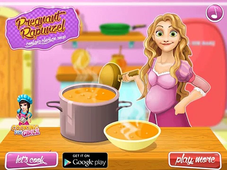 Embarazada Rapunzel Cocinar Sopa De Pollo Bebé Mejor Juegos Para Chicas
