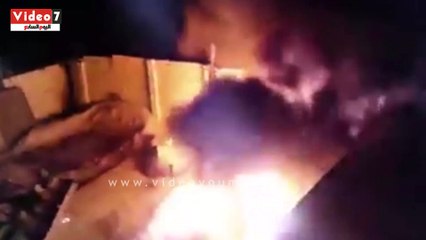 بالفيديو.. حريق بمخزن للمازوت بحى الجناين فى السويس