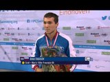 Men's 100m freestyle S8 | Victory Ceremony | 2014 IPC Swimming European Championships Eindhoven