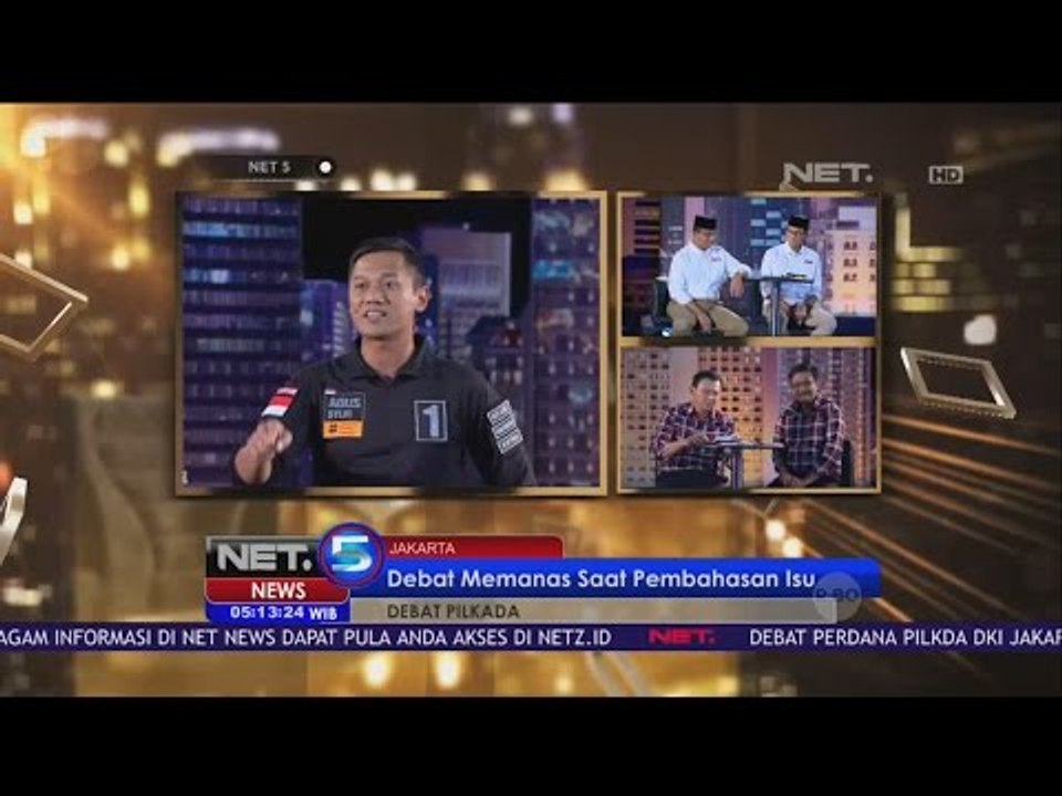 Para Paslon Paparkan Visi Misi dan Program Kerja dalam 6 Sesi di Debat 1 Pilkada DKI - NET5