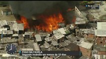 Segundo incêndio em nove dias queima 50 casas em favela