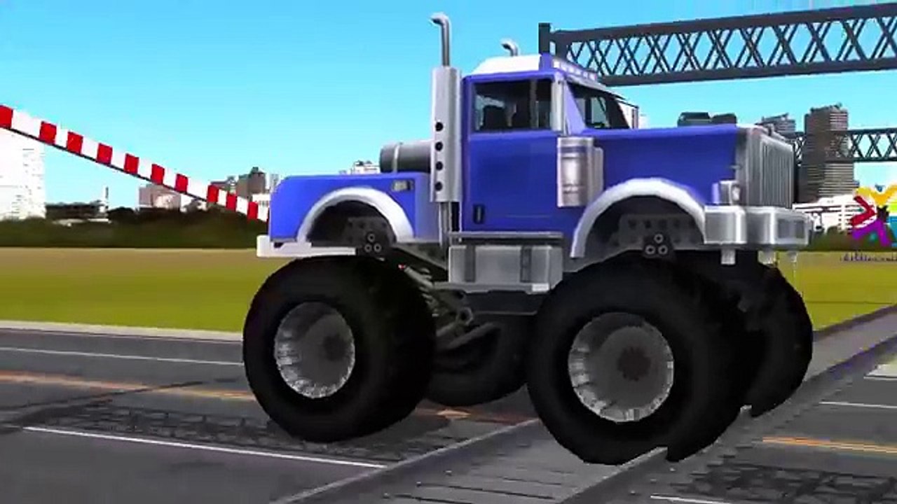 Police Cars Cartoons for Children | Monster Trucks Crushing Cars | Police Cars Chasing Monster Truck