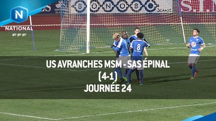 J24 - US Avranches MSM - SAS Épinal (4-1), le résumé