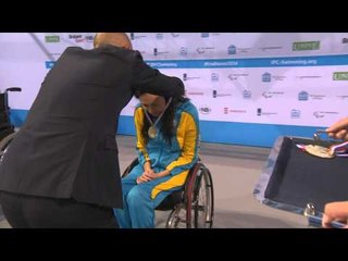 Men's 50m backstroke S2 (S1-2) | Victory Ceremony | 2014 IPC Swimming European Championships