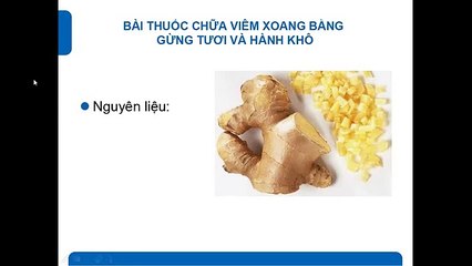 Cách chữa viêm xoang từ gừng tươi và hành khô
