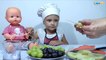 ✔ How to make food for a Doll Nenuco by cook Yaroslava. Кукла и закуски от Повара Ярославы. Серия 27