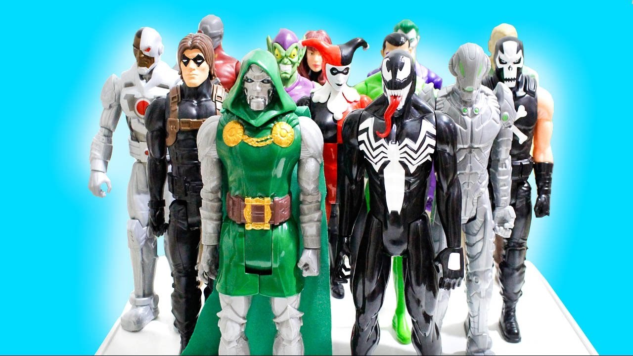 Colecao Bonecos Viloes Marvel Vingadores DC Comics Justice League Titan Heroes Series