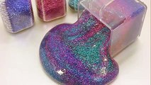 DIY How To Make Glitter Galaxy Clay Slime Learn Numbers Counting Colors Baby Doll Bubble