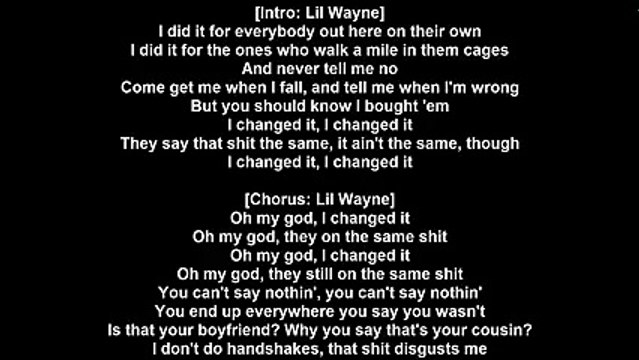 Nicki Minaj & Lil Wayne - Changed It (Lyrics)