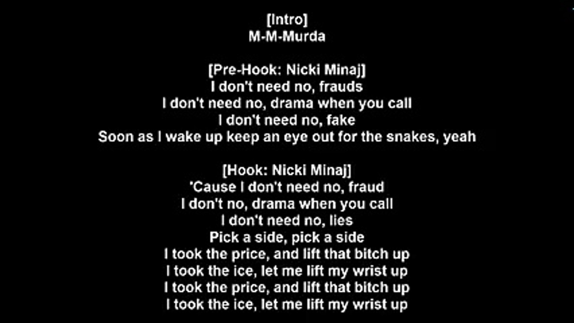 Nicki Minaj, Drake & Lil Wayne - No Frauds (Lyrics)