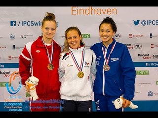 Women's 400m freestyle S10 | Victory Ceremony | 2014 IPC Swimming European Championships Eindhoven