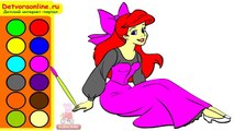La Princesa de Disney Ariel y Alice Páginas para Colorear / Libro de Juegos para los Niños