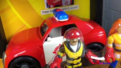 IMAGINEXT RESCUE HEROES FIREHOUSE WITH FIRE FIGHTERS EMERGENCY VEHICLE FROM FISHER PRICE - UNBOXING