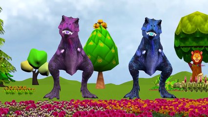 Dinosaurs Finger Family | Learn Colours With Dinosaurs | Hokey pokey And More Nursery Rhym