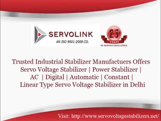 Servo Voltage Stabilizer Manufacturers