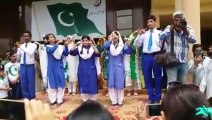 Special Children performing on National Anthem at University of Karachi