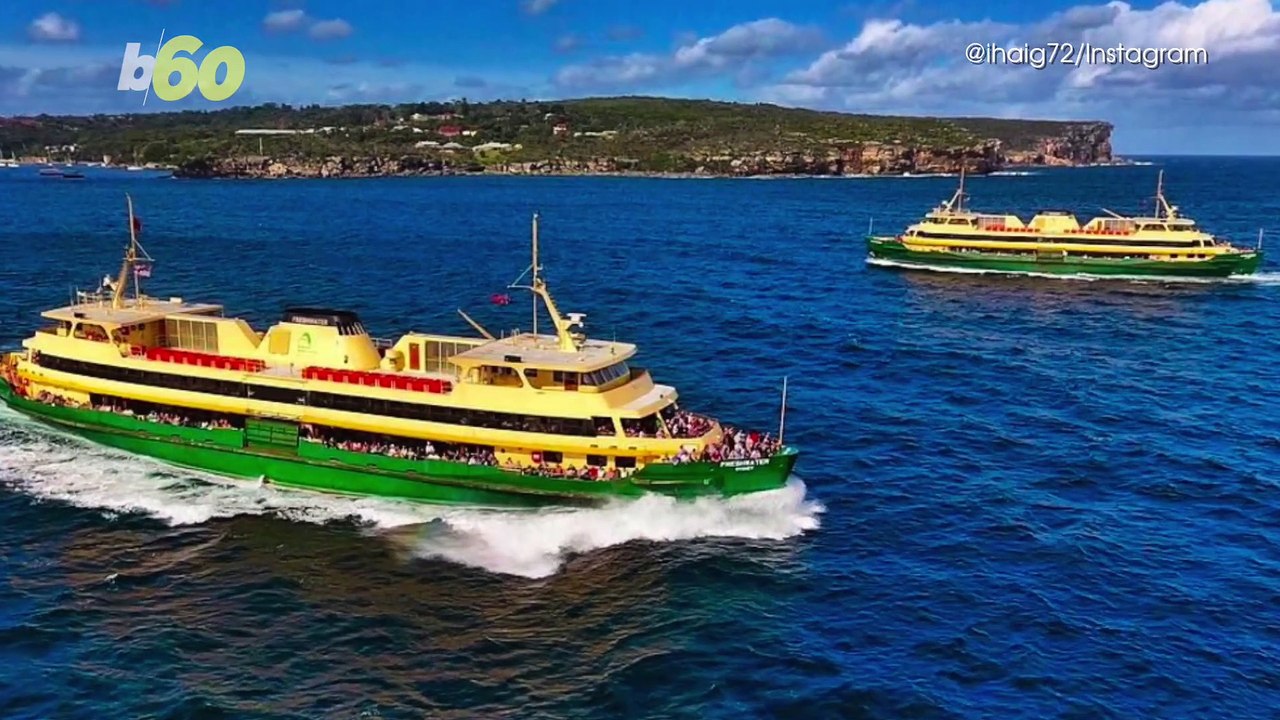 australian commuter ferry braves mountain waves