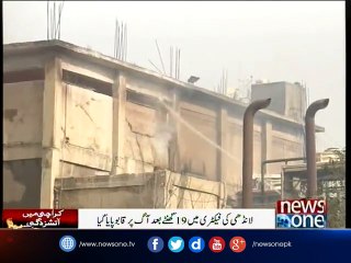 Karachi textile mill fire rages through night