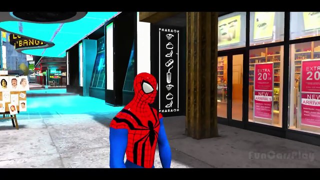 Spiderman Smash Batman, Superman, Hulk Superheros McQueen Cars w Children Nursery Rhyme wi