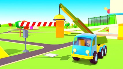 Cartoons for kids. Helper cars #5. A police car  & a fire truck . Car cartoons #KidsFirstTV.-fSn1HqAX-Wc