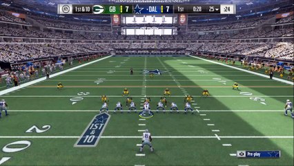 TD Elliott vs Green Bay Madden NFL 17