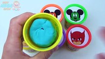 ПИДЖЕЙ маски чашки сюрприз игрушки Микки Маус играть doh пластилин Радуга учим цвета на английском языке Дисней