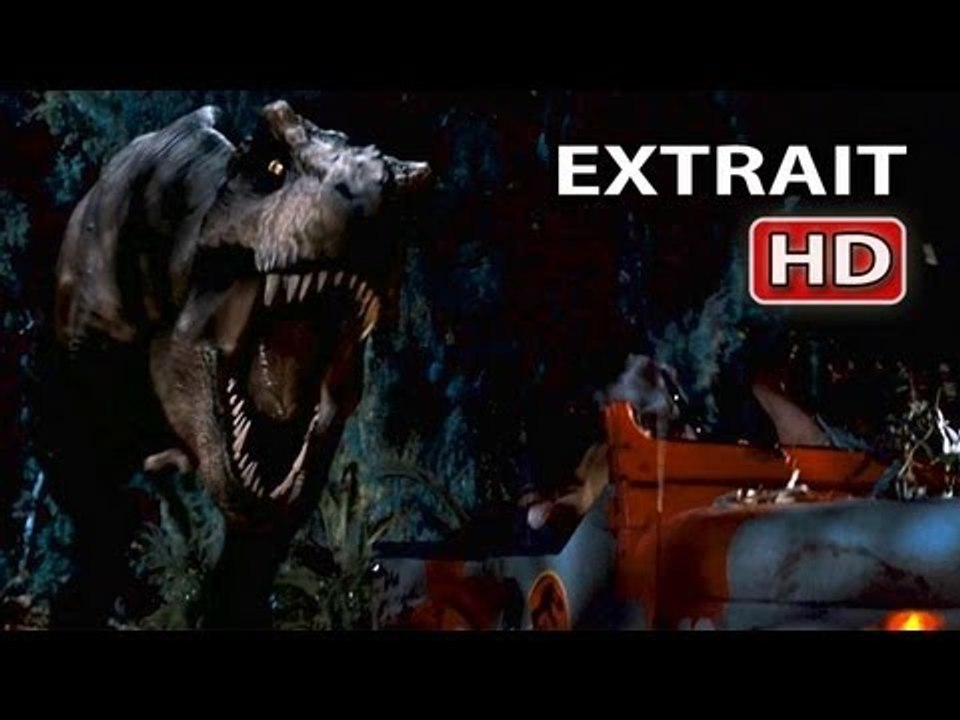 "La course contre le Tyrannosaure" Jurassic Park 3D Extrait VOST [HD]