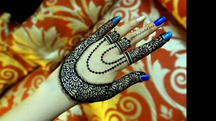 Beautiful latest jewellery henna mehndi design tutorial for eid and weddings
