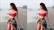 Tridha Choudhary Hot Bikini Videon In beach