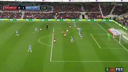 David Silva Goal Middlesbrough 0-1 Manchester City 11.03.2017