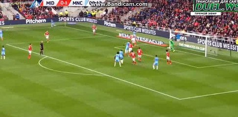 Sergio Aguero Incredible Chance to Score - Middlesbrough vs Manchester City - FA Cup - 11/03/2017