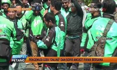 Pengemudi Ojek Online & Sopir Angkot Piknik Bareng